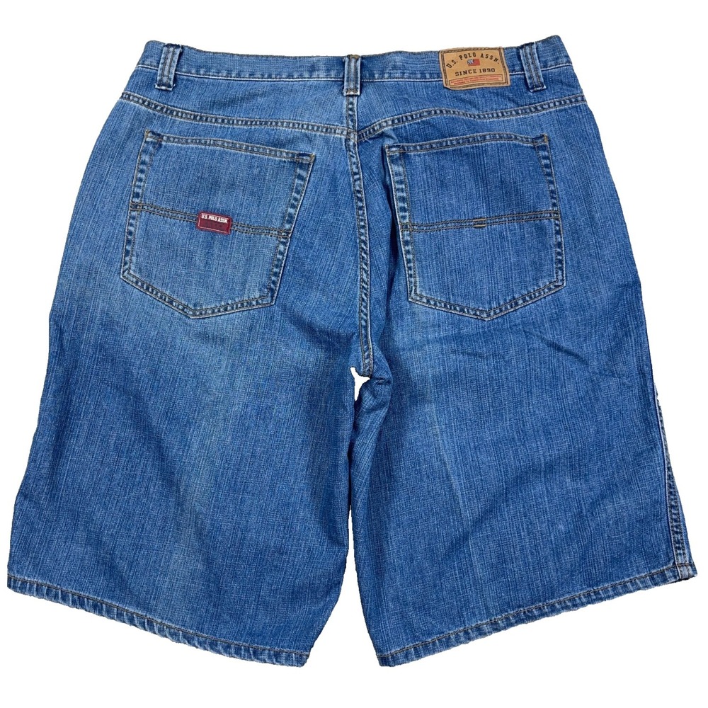 Vintage Y2K US Polo Assn Shorts Men 38 Loose Baggy Fit Jorts 2000s Skate Faded